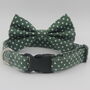 Dark Green Polkadot Dog Bow Tie, thumbnail 3 of 6