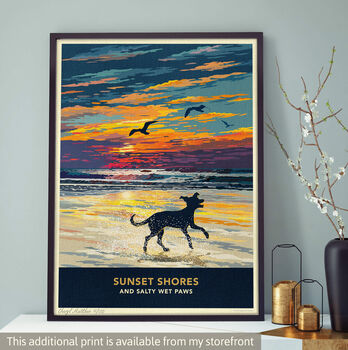 Whippet In An Autumn Park. Limited Edition Dog Print, 10 of 10