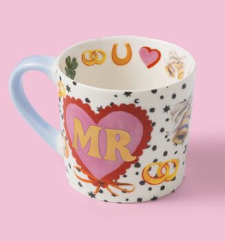 Couples Gold Foil Heart Mugs, 3 of 5