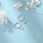 Sterling Silver Star Dangle Huggie Hoop Earrings, thumbnail 1 of 11