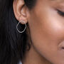 Linear Oval Wave Stud Earrings, thumbnail 5 of 7