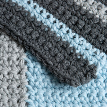 Beginners Crochet Blanket Kit Chequered, 6 of 7