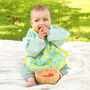 Baby Weaning Bib Coverall In Lemon, thumbnail 5 of 8