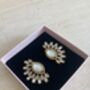 Pink Kundan Statement Lightweight Earrings, thumbnail 3 of 5