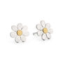 Forget Me Not Earrings In Silver And 18ct Gold, thumbnail 1 of 5