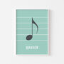 Quaver Note Print | Music Theory Poster, thumbnail 1 of 10