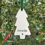 Personalised Ceramic Christmas Tree Hanging Decoration, thumbnail 1 of 3
