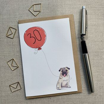 Personalised Pug Birthday Card, 2 of 7