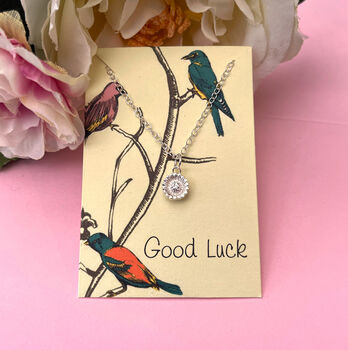 Good Luck Sterling Silver Mini Sunflower Necklace, 5 of 10