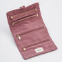 Embroidered Bee Jewellery Roll In Rose Pink, thumbnail 4 of 7