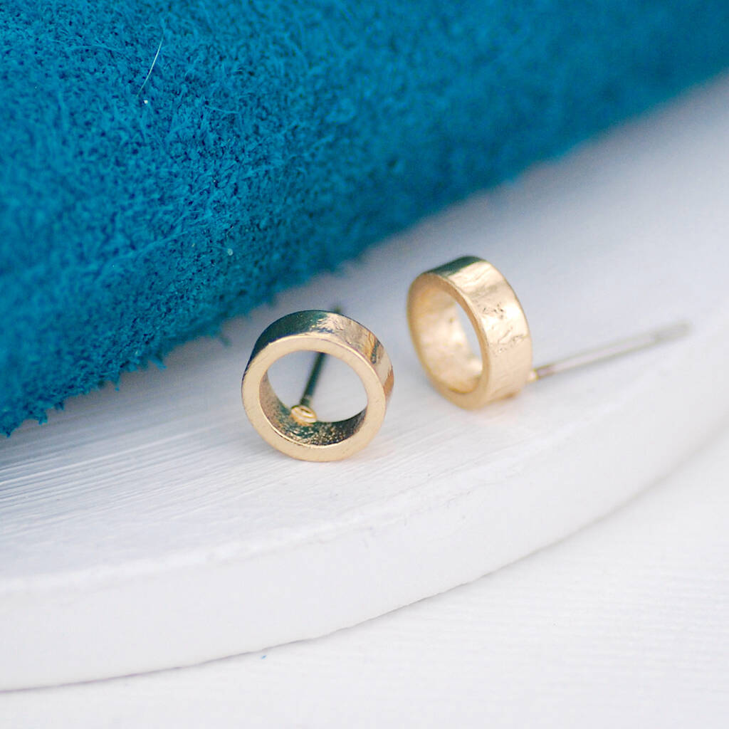 Circle Spacer Stud Earrings By Penelopetom