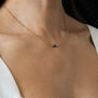 September Birthstone Sapphire Gold Necklace, thumbnail 1 of 4