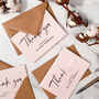 Personalised Wedding Thank You Cards In Pink And Gold, thumbnail 9 of 9