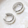 Sterling Silver Large Statement Huggies, thumbnail 1 of 10