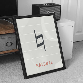 Natural Note Print | Music Theory Poster, 3 of 7