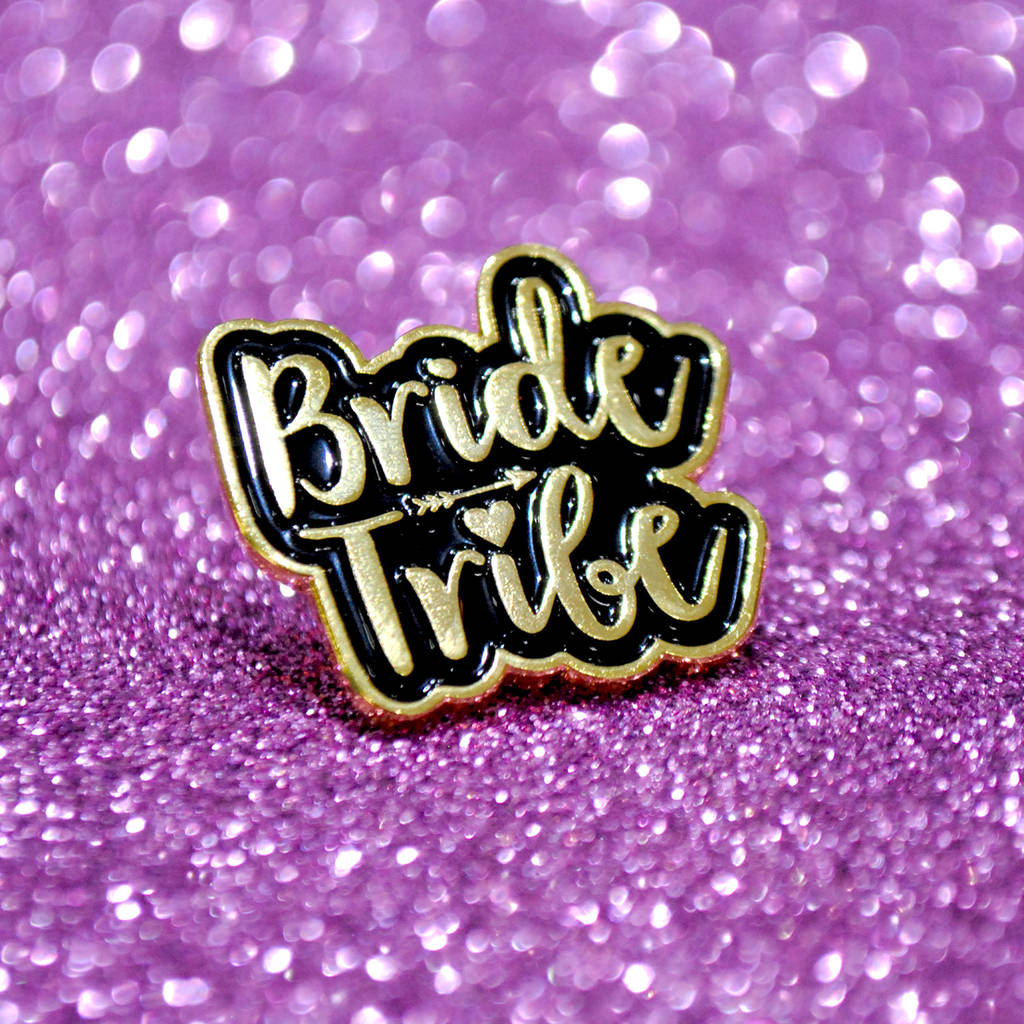 Bride Tribe Hen Party Enamel Lapel Pin Badge, 1 of 12
