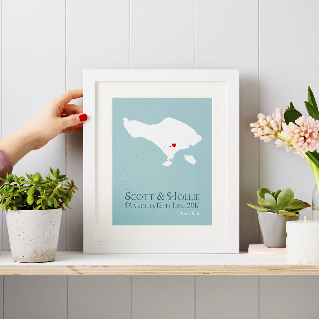 personalised wedding print by brambler