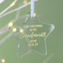 Grandparents First Christmas Personalised Decoration, thumbnail 1 of 3