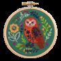 Folk Owl Mini Embroidery Kit, thumbnail 2 of 3