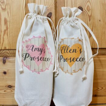 Personalised Prosecco Cotton Bottle Bag, 5 of 6