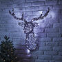 Harlow Rattan Stag Head Christmas Light, thumbnail 11 of 12