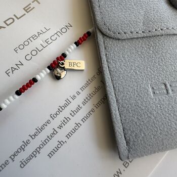 Brentford Fc Football Fan Bracelet With Charms, 3 of 6