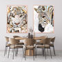 Textured Grunge Tiger Gold White Art Print, thumbnail 3 of 6