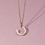 Personalised Birthstone Horseshoe Necklace, thumbnail 6 of 12
