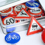 Gift Tin Of Chocolate Road Signs, thumbnail 2 of 3