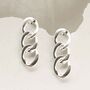 Sterling Silver Curb Chain Earrings, thumbnail 2 of 6