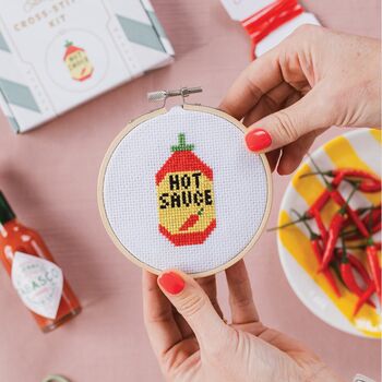 Hot Sauce Cross Stitch Kit, 3 of 4