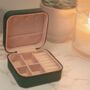 Stocking Filler Portable Jewellery Box Christmas Green, thumbnail 2 of 8