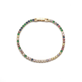 Multi Colour Cubic Zirconia Bracelet, 2 of 5