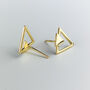 Sterling Silver Triangle Arrow Stud Earrings, thumbnail 4 of 7