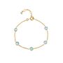 Antibes Blue Topaz And Gold Plated Bracelet, thumbnail 3 of 4