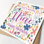 Personalised Birthday Card For Niece, thumbnail 1 of 3