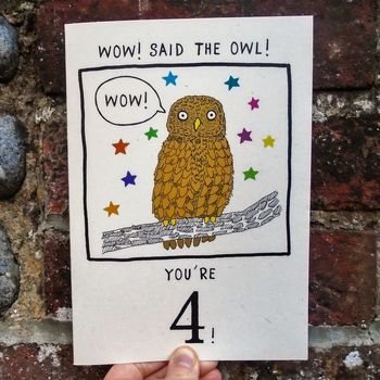 Personalised Owl Birthday Card, 2 of 2