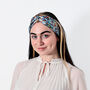 Vibrant Abstracts Mulberry Silk Headband, thumbnail 3 of 5