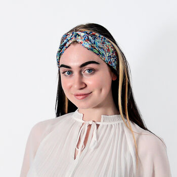 Vibrant Abstracts Mulberry Silk Headband, 3 of 5