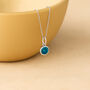 Personalised Sterling Silver December Blue Topaz Birthstone Necklace, thumbnail 4 of 11