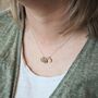 Personalised Hand Stamped Triple Disc Initial Necklace, thumbnail 4 of 12