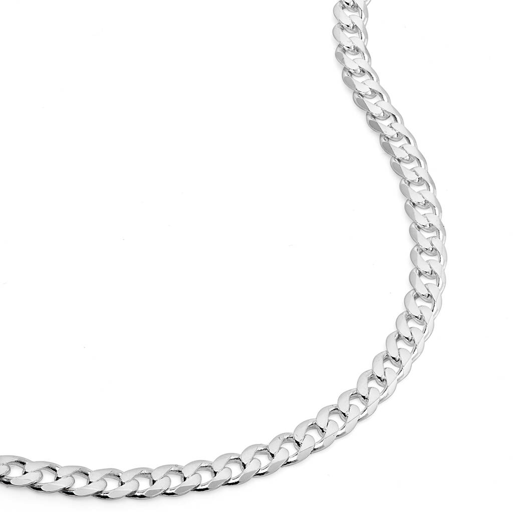 Sterling Silver Curb Chain Necklace 20 Inch, 1 of 5