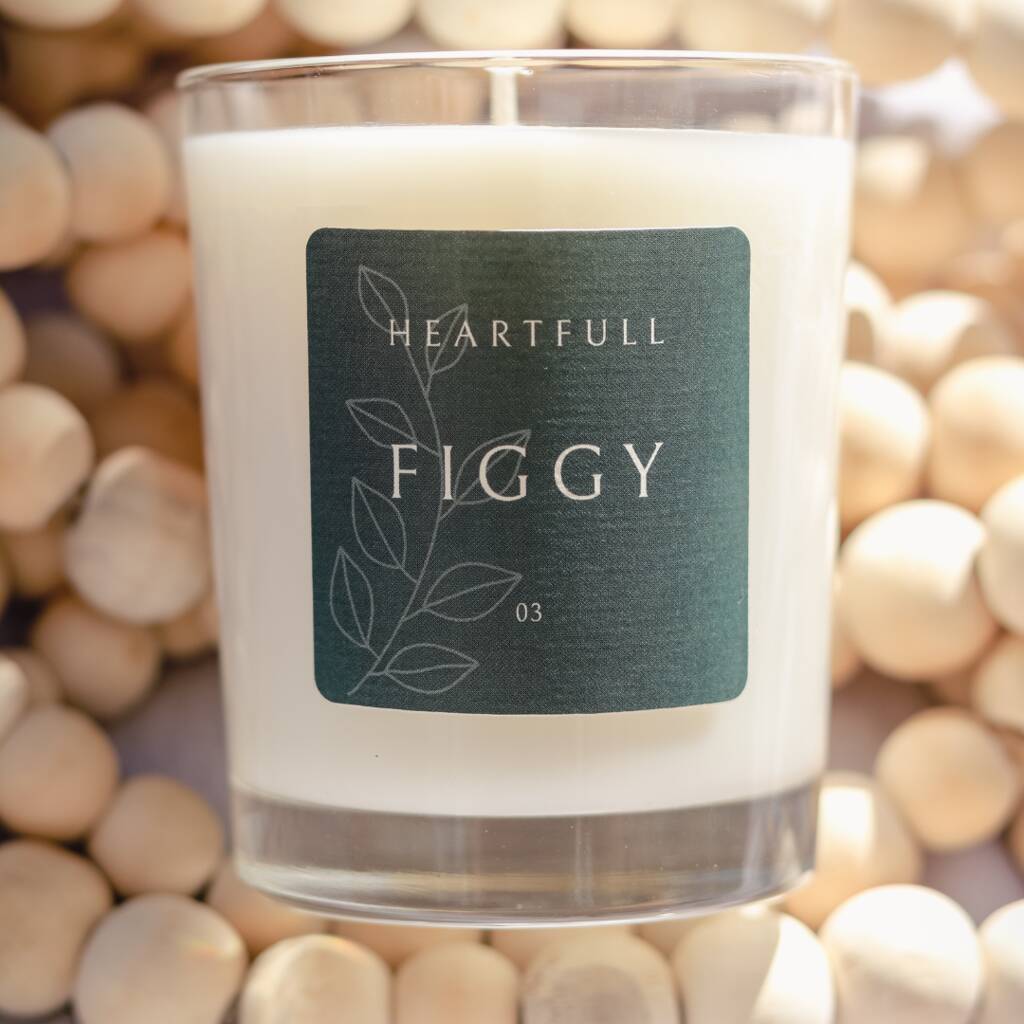 Figgy Fig And Vetiver Natural Wax Candle By Heartfull Ltd