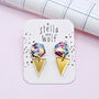 Hand Painted Abstract Geometric Earrings, thumbnail 3 of 4