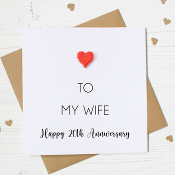 20th China Anniversary Card For Husband Or Wife, 2 of 5