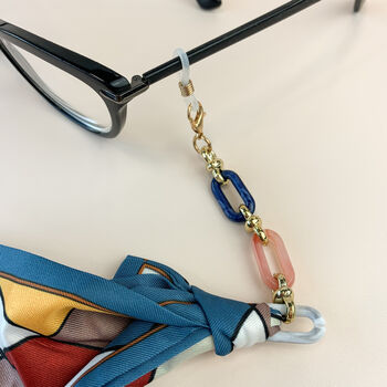 Harlequin Print Scarf Glasses Chain, 3 of 4