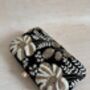Black Velvet Floral Clutch Bag, thumbnail 6 of 10