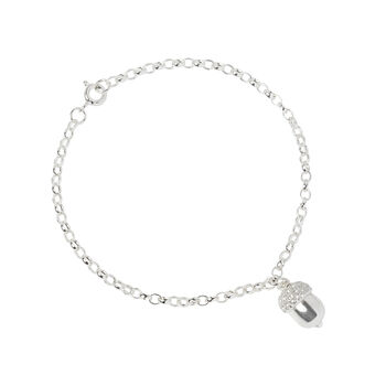 Silver Acorn Charm Bracelet, 2 of 3