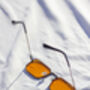 Orange Nose Bridge Angular Rectangle Aviator Sunglasses, thumbnail 7 of 8