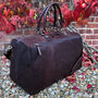 His And Hers Luxury Buffalo Leather Holdall Travel Set, thumbnail 5 of 9
